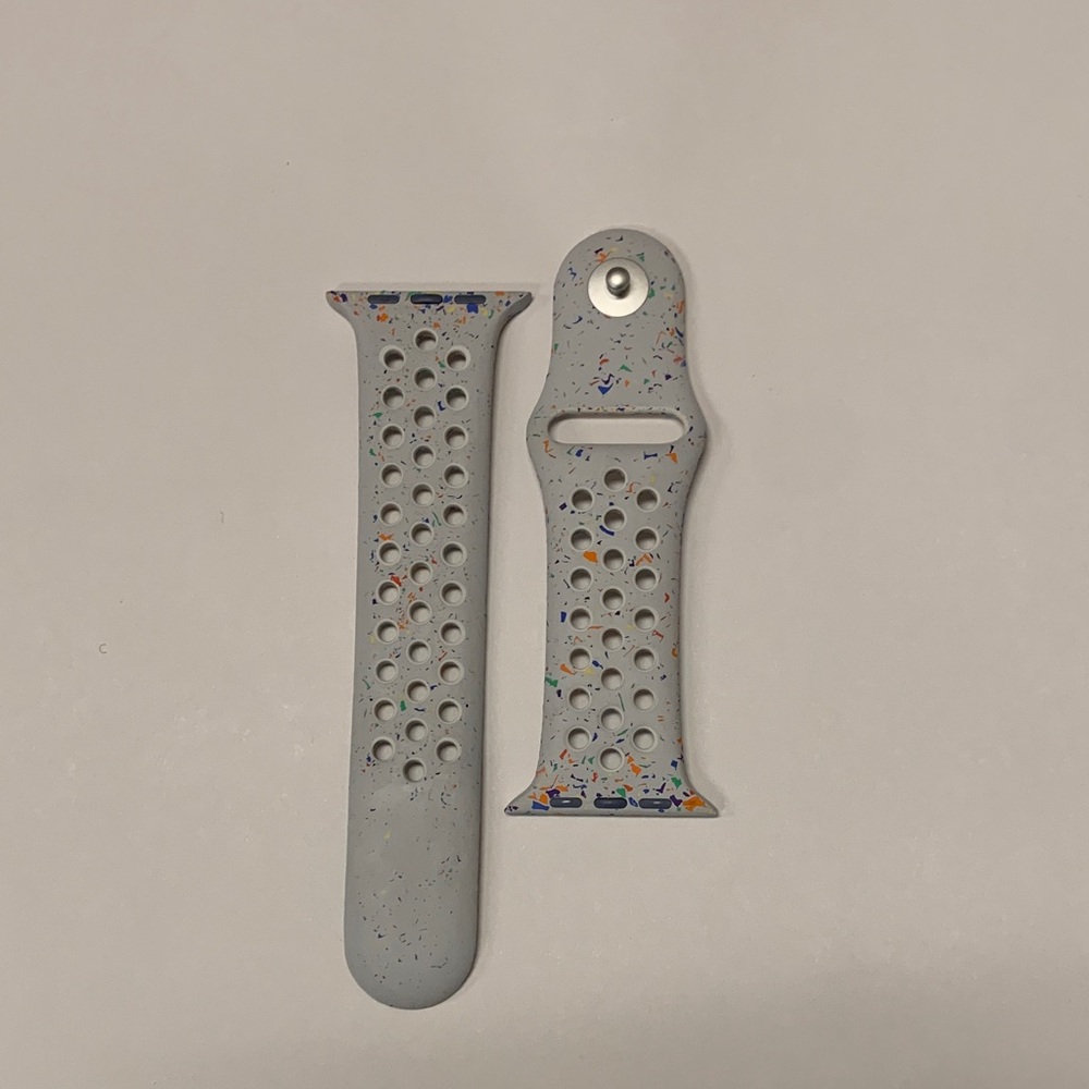 Gray-off white Speckled Smartwatch Band-Apple